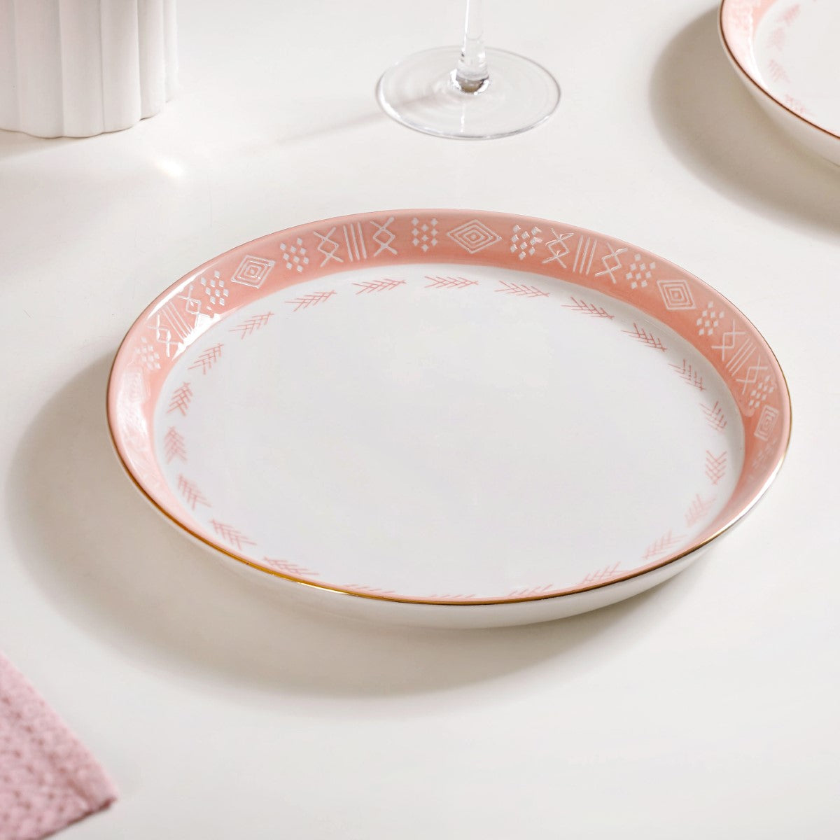 Pink Azo Dinner Plate Set Of 4 10 Inch