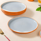 Orange Zoella Set Of 4 Dinner Plates 10 Inch