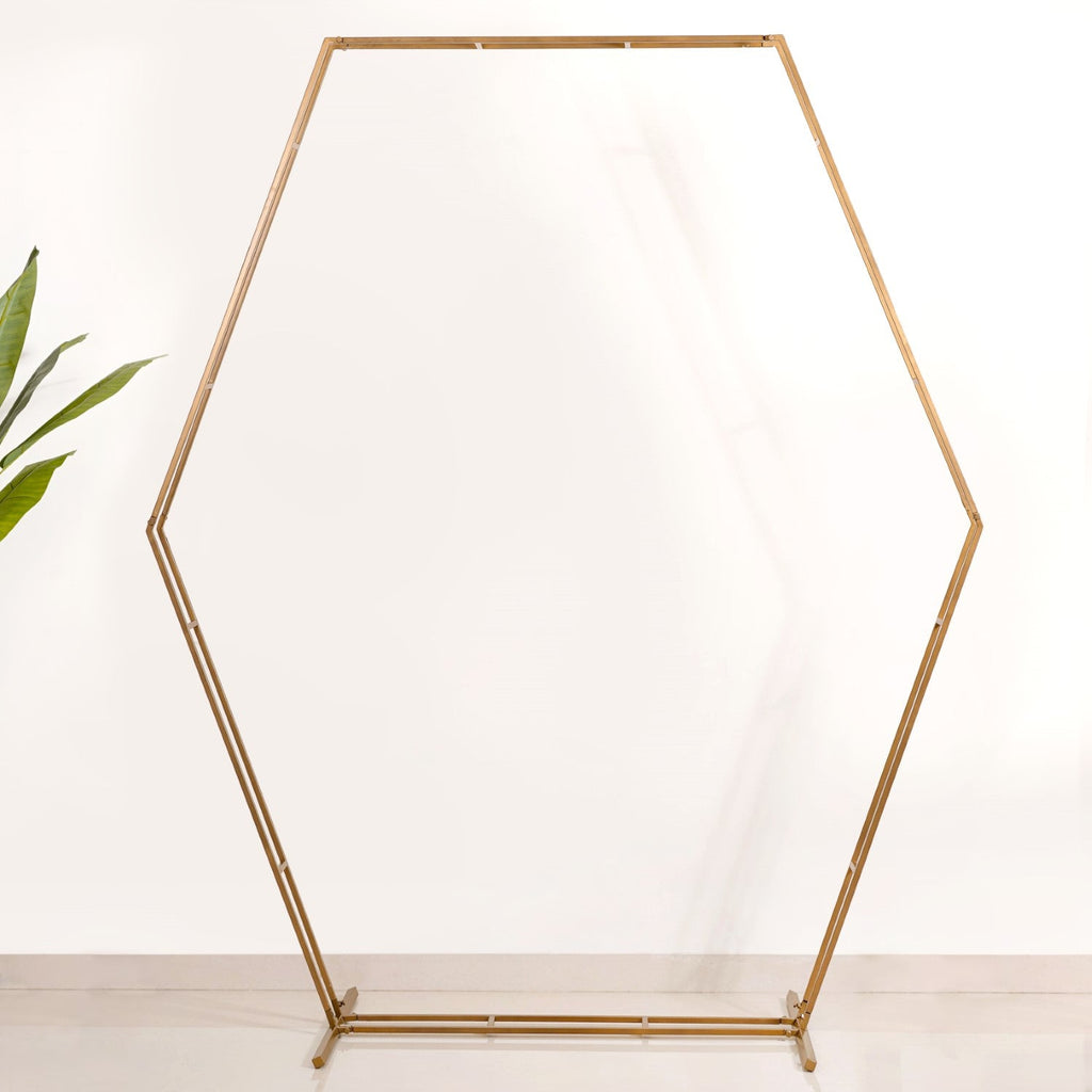 Double Hexagon Backdrop Metal Decoration Frame 100 Inch
