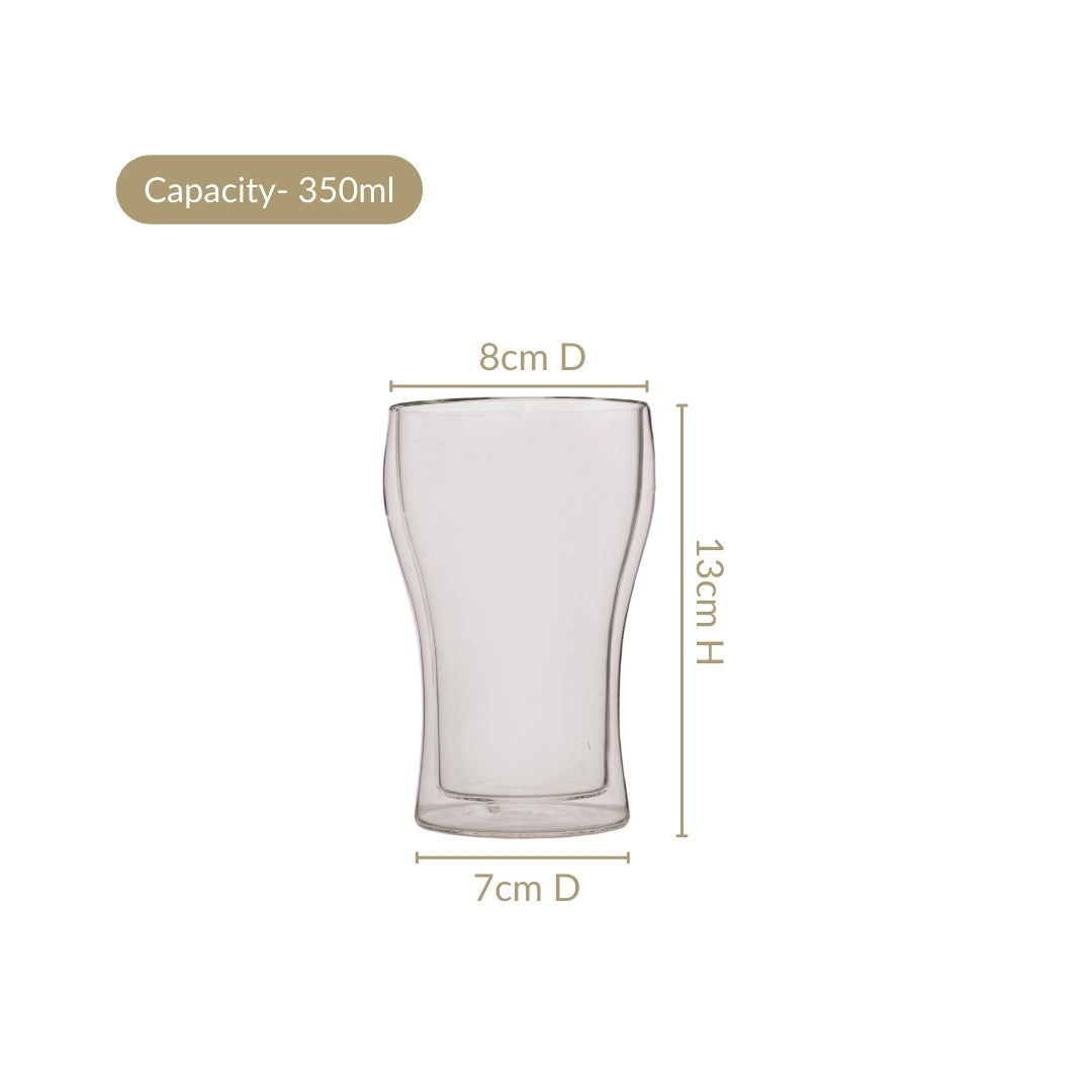 Double Wall Drinks Glass Set Of 2 350ml