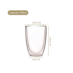 OJ Americano Double Wall Glass Tumblers Set Of 2 490ml