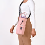 Chic Pink Drawstring Bottle Holder