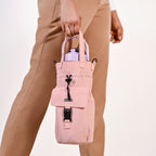 Chic Pink Drawstring Bottle Holder