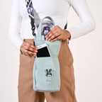 Chic Mint Drawstring Bottle Holder