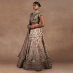 Dried Sage - Ivory  Ombre Lehenga Set | EAST