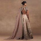 Dried Sage - Ivory  Ombre Lehenga Set | EAST