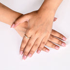 Dual Essence Gold Baguette Solitaire Ring