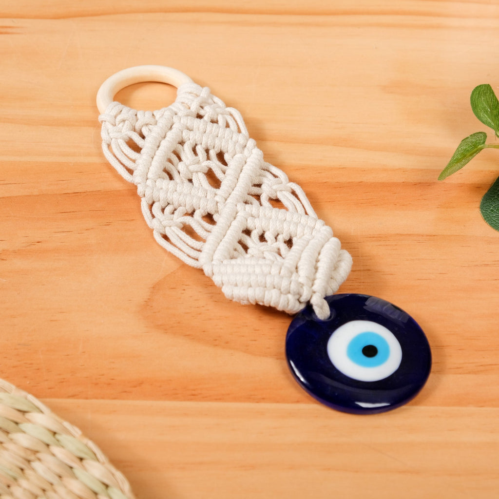 Boho Chic Macrame Evil Eye Wall Hanging