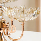 Chic Rotating Set of 5 Decorative Glass Bowls With Stand