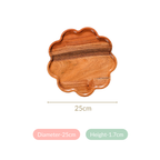 Flower Shaped Acacia Wood Serving Platter
