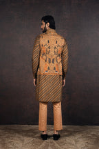 Earthy Mustard Nehru Jacket Set | MURAQQA