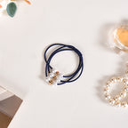 Knotted Faux Pearl Scrunchie Set Of 5