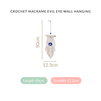 Crochet Macrame Evil Eye Wall Hanging
