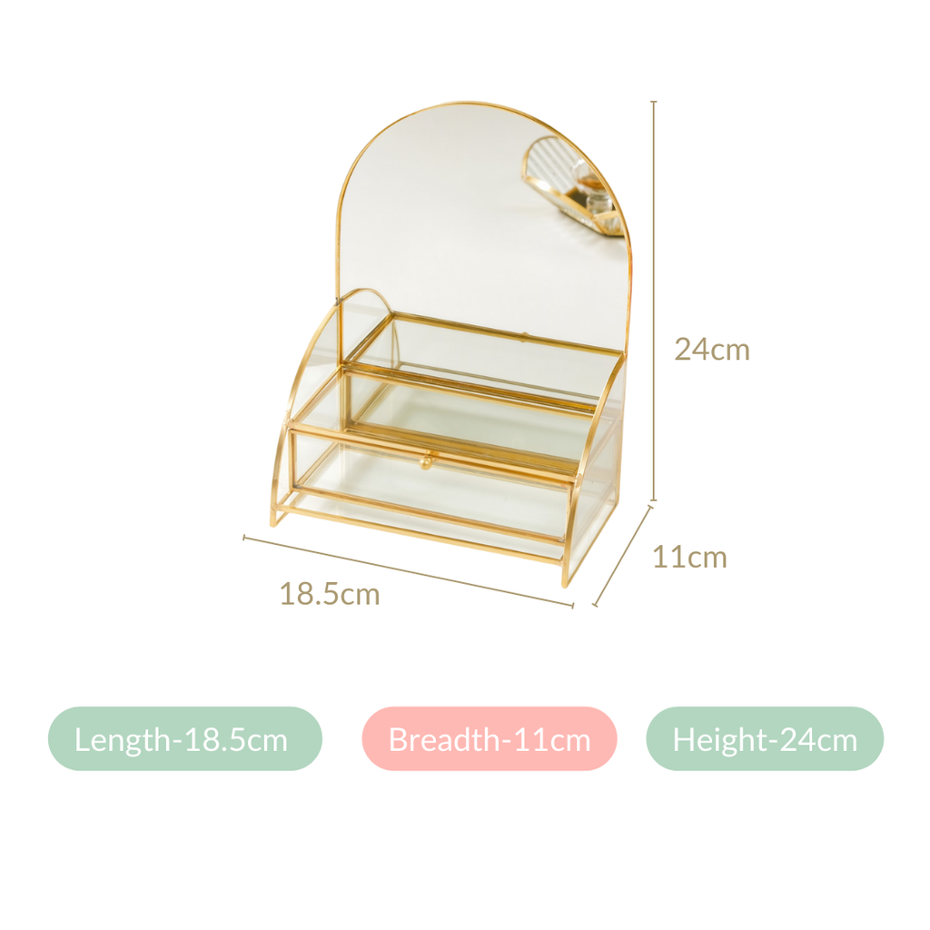 Dressing Table Mirror With Jewellery Box Drawer