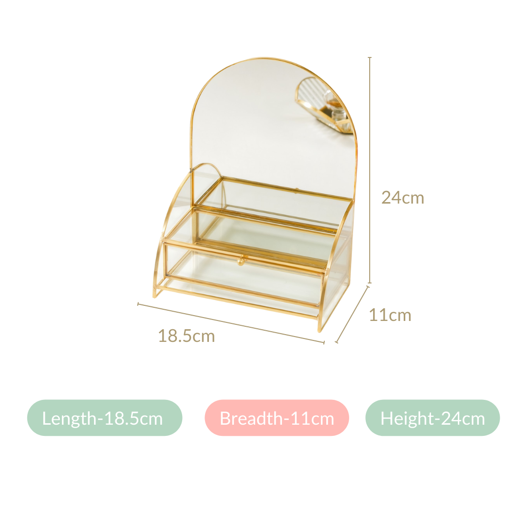 Dressing Table Mirror With Jewellery Box Drawer