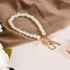 Elegant Faux Pearl Keychain