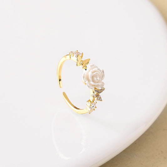 Enchanted Rose Garden Gold Ring