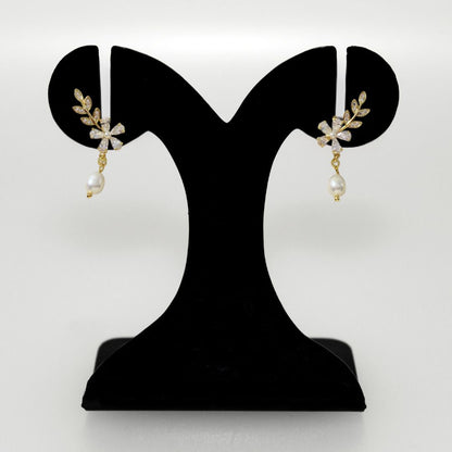 Ethereal Drop Earrings With Diamante Accents
