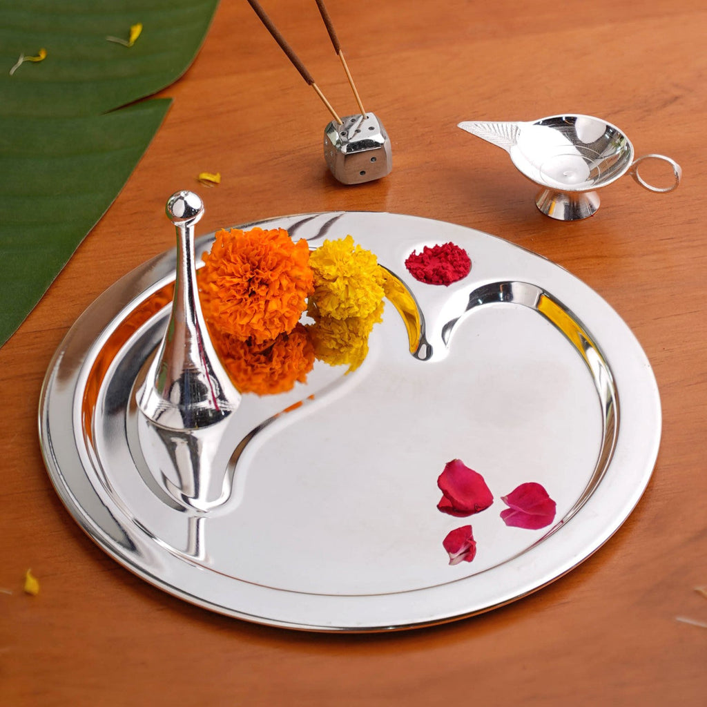 Contemporary Ganesha Pooja Thali Set Of 4