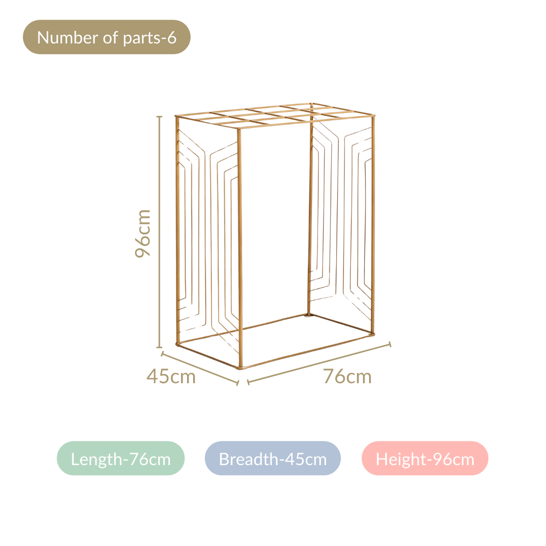 Box Frame Metal Backdrop For Puja Decor 38 Inch