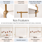 Detachable Tabletop Adjustable Metal Stand With Wall Hangings