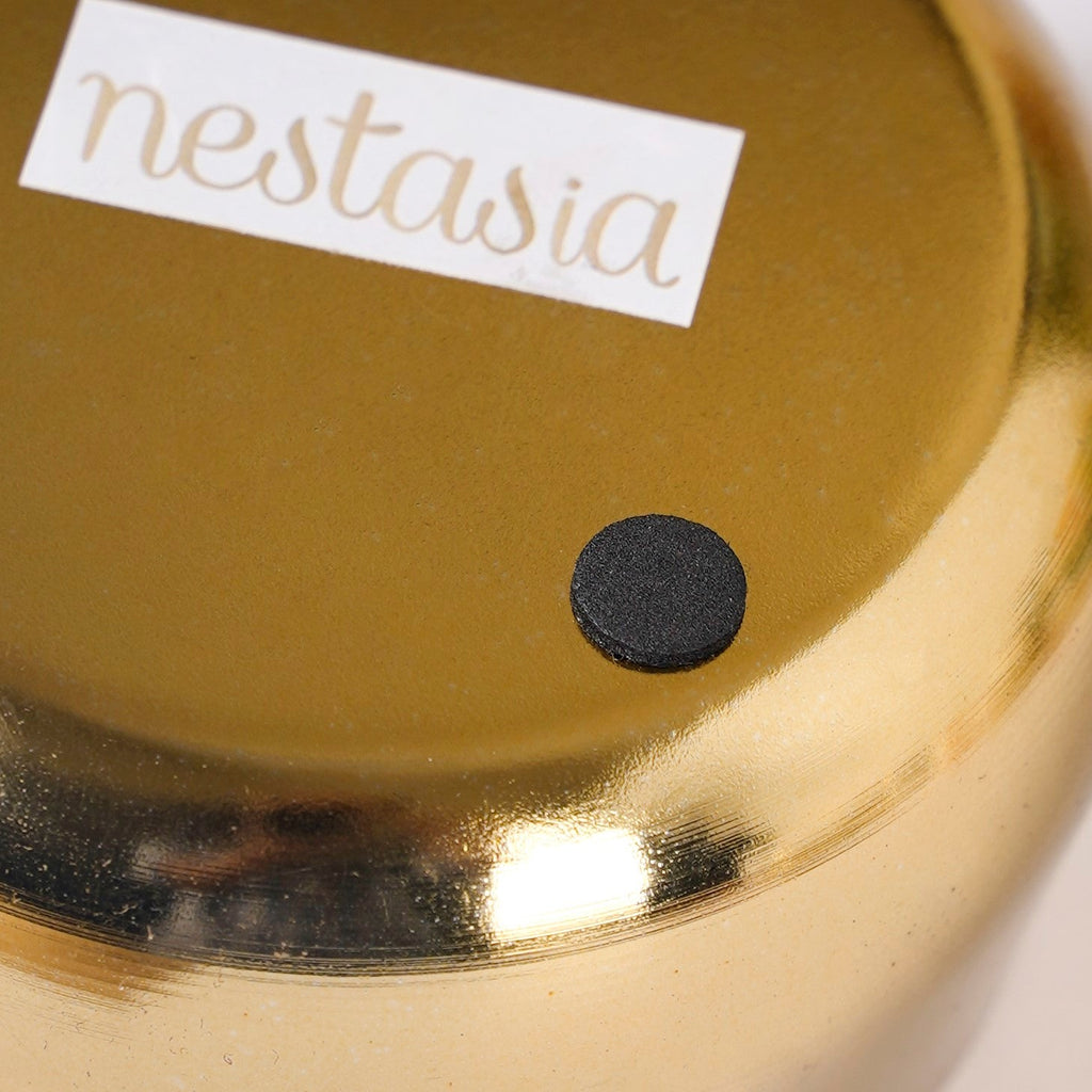 Floral Gold Double Wick Scented Candle Set Of 2