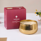 Floral Gold Double Wick Scented Candle Set Of 2