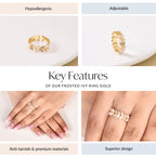 Frosted Ivy Ring Gold