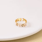 Frosted Ivy Ring Gold