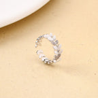 Frosted Ivy Ring Silver