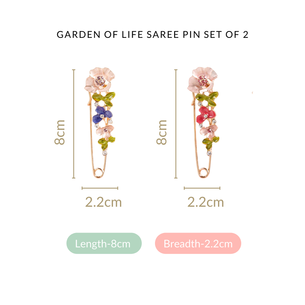 Garden Of Life Brooch Pin Set of 2