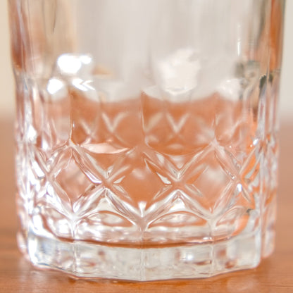 Geometric Embossed Whiskey Glass Set Of 6 230ml