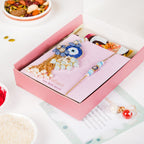 Beads Evil Eye Rakhi Lumba Hamper Set Of 4 With Gift Box