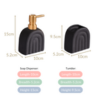 Chic Arches Ceramic Bath Set Of 2 Matte Black