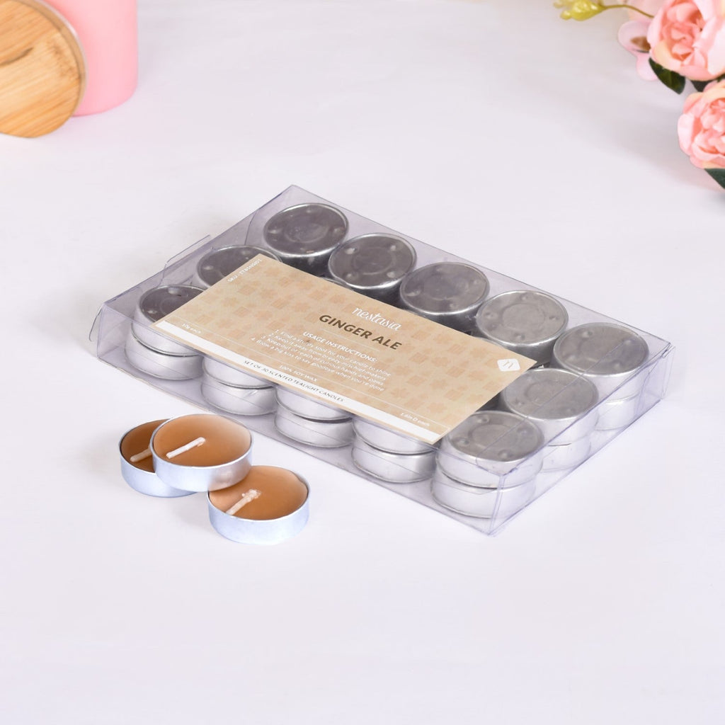 Ginger Ale Scented Tealight Candles Set Of 30
