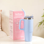 Glacio Leakproof Insulated Water Tumbler With Handle Arctic Blue 850ml