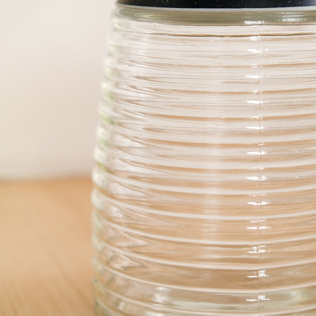 Glass Kitchen Jars With Lid Set Of 4 Rings Design 1400ml