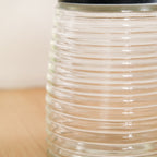 Glass Kitchen Jars With Lid Set Of 4 Rings Design 1400ml