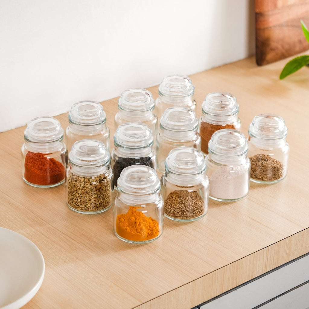 Airtight Mini Spice Jars Set Of 12 100ml