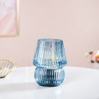 Portable LED Glass Table Lamp Blue