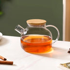 Borosilicate Glass Tea Pitcher With Lid 1100ml