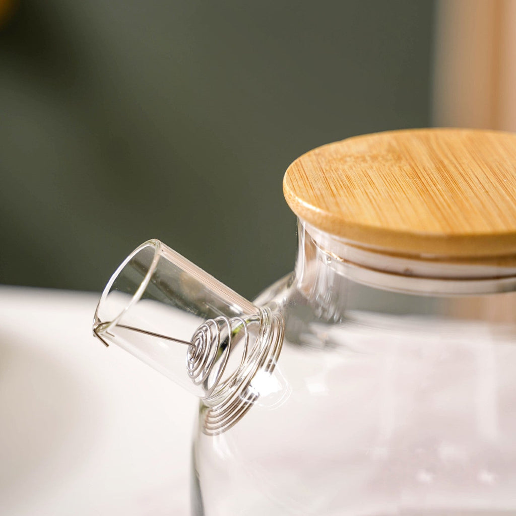 Borosilicate Glass Tea Pitcher With Lid 1100ml