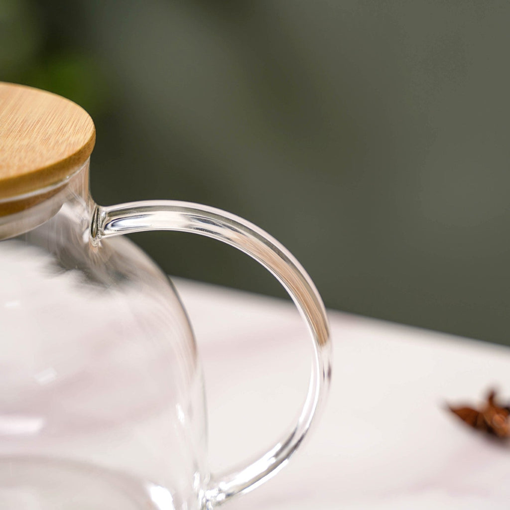 Borosilicate Glass Tea Pitcher With Lid 1100ml