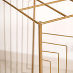 Box Frame Metal Backdrop With Floral Wall Hangings 38 Inch