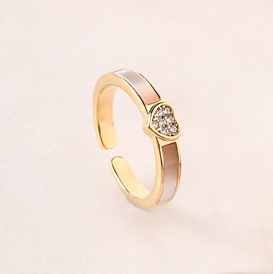 Eternal Spark Gold Heart Ring