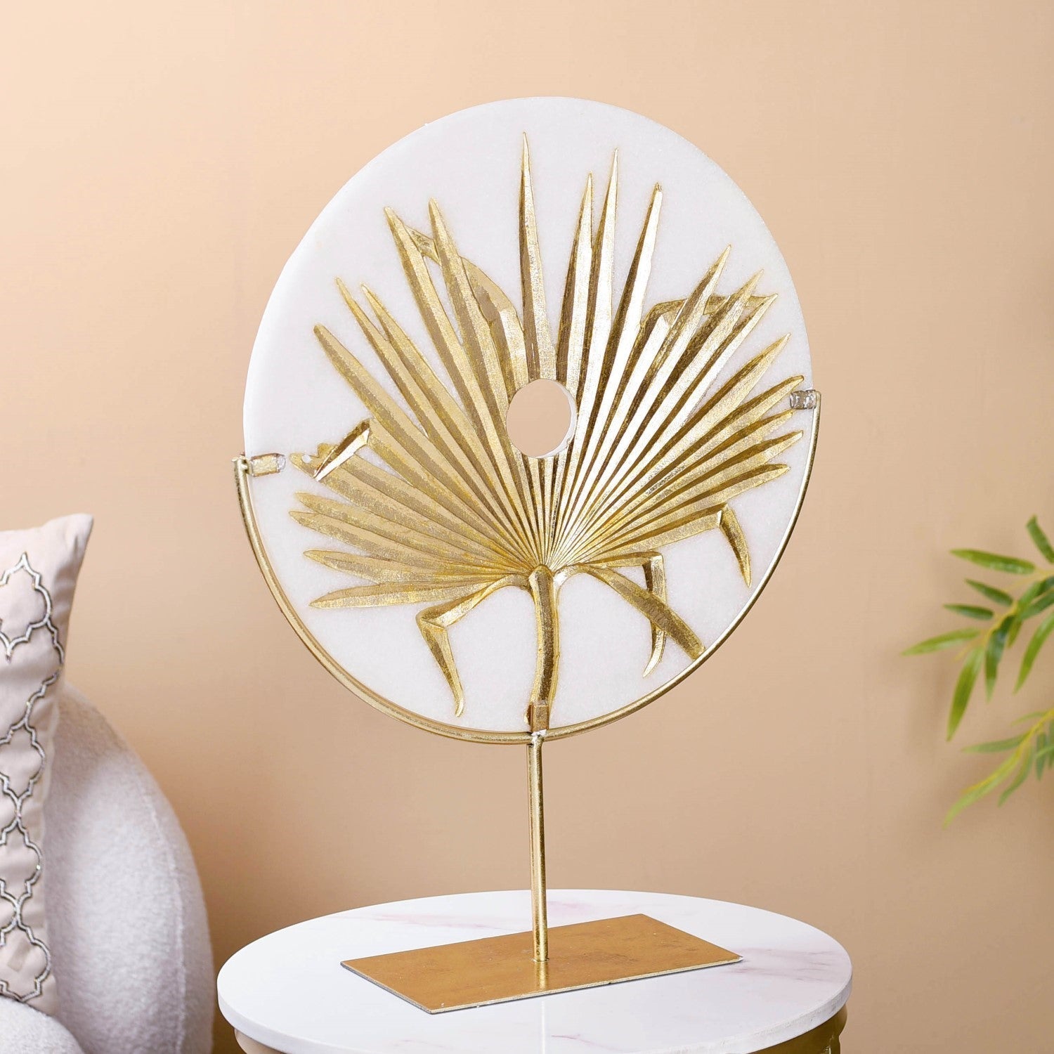 Disc Palm Leaf Luxe Table Decor