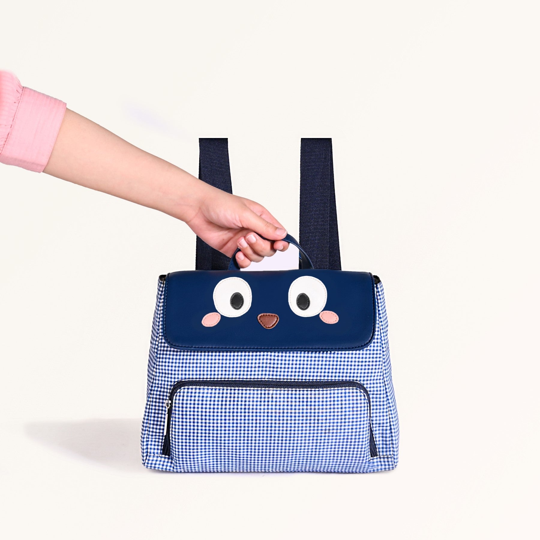 Googly Eyes Checkered Bag For Kids
