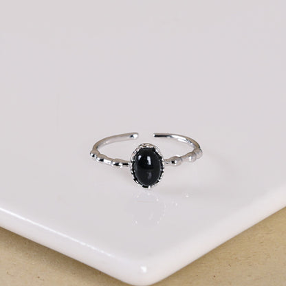 Gothic Glam Silver Statement Ring