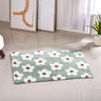 Daisy Flowers Cotton Anti Slip Floor Mat 83x53cm