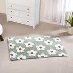 Daisy Flowers Cotton Anti Slip Floor Mat 83x53cm